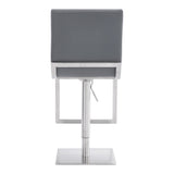 Armen Living Victory Metal/Faux Leather 68% Vinyl/ 2% Polyurethane/30% Fiber Barstool