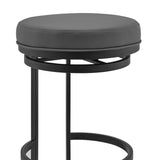 Armen Living Vander Metal/Faux Leather 100% Polyurethane Barstool