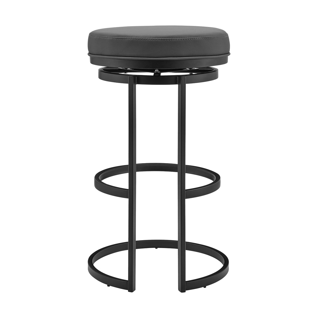 Armen Living Vander Metal/Faux Leather 100% Polyurethane Barstool