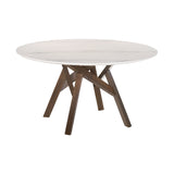 Armen Living Venus Marble Mdf/Rubberwood Dining Table