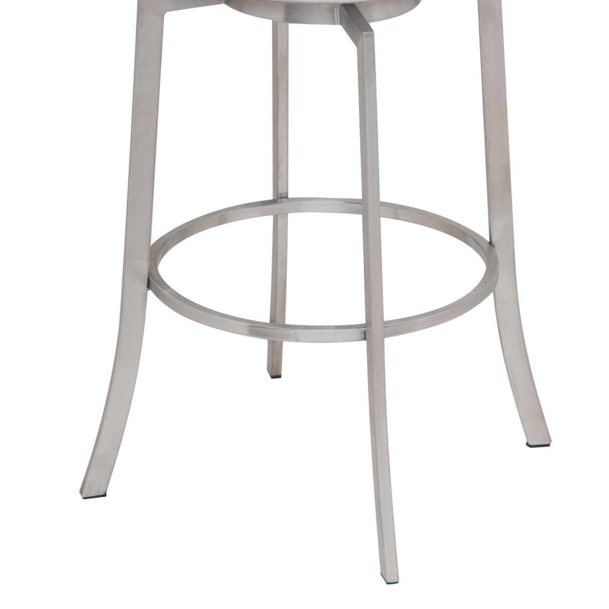 Armen Living Viper Brushed Stainless Steel/Faux Leather/Leatherette 100% Polyurethane Barstool