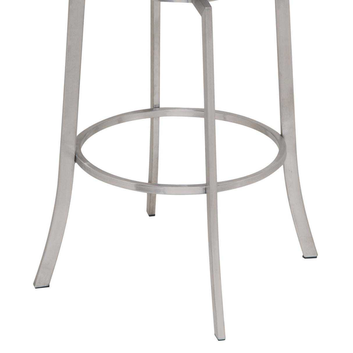 Armen Living Viper Brushed Stainless Steel/Faux Leather/Leatherette 100% Polyurethane Barstool