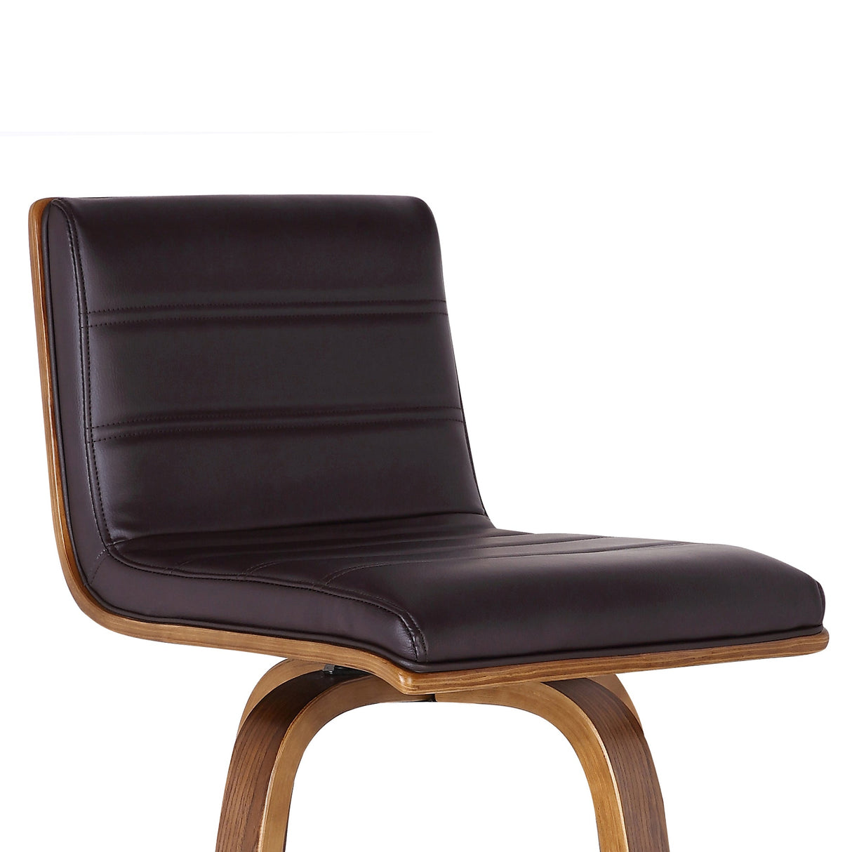 Armen Living Vienna Wood/Faux Leather/Leatherette/Stainless Steel 100% Polyurethane Barstool