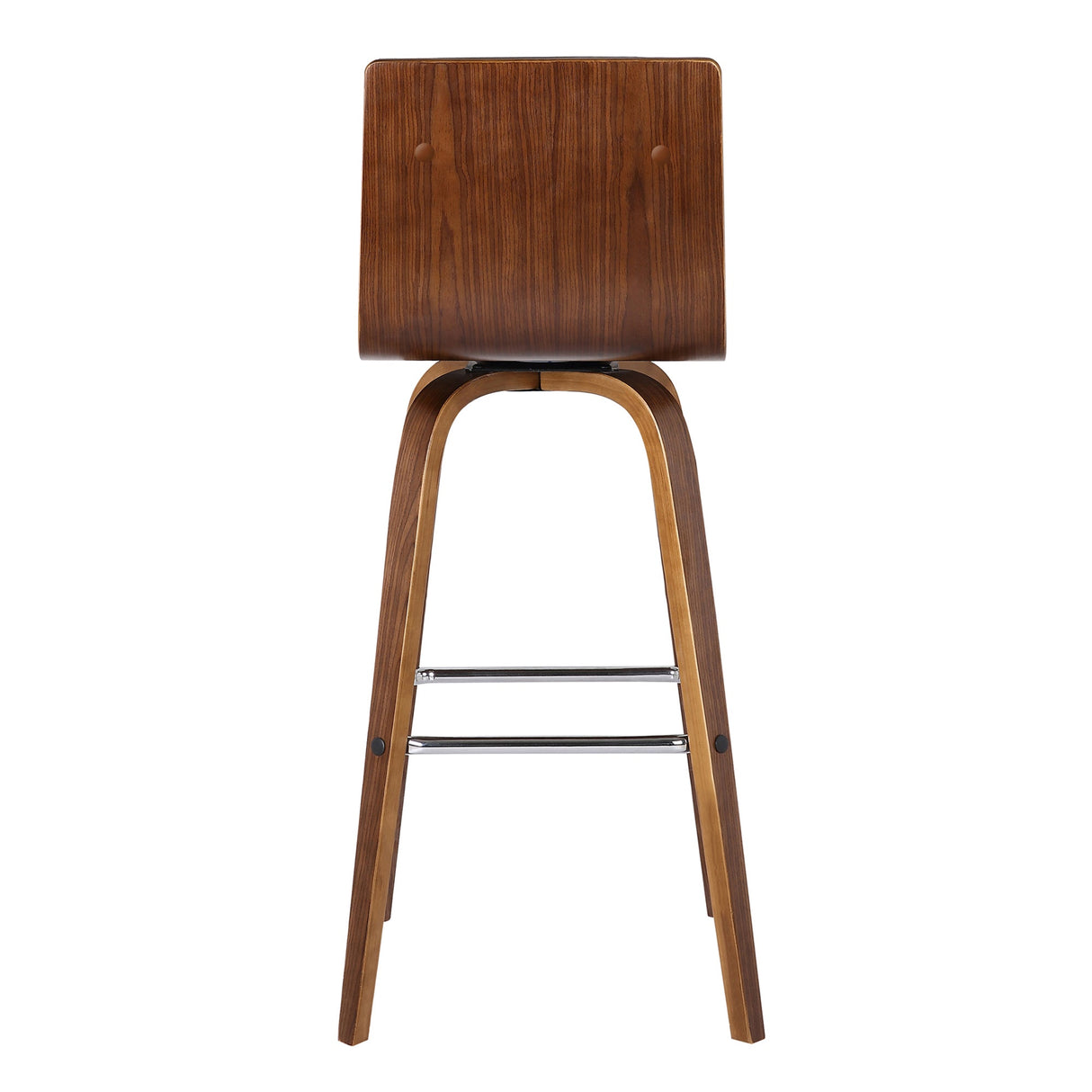 Armen Living Vienna Wood/Faux Leather/Leatherette/Stainless Steel 100% Polyurethane Barstool