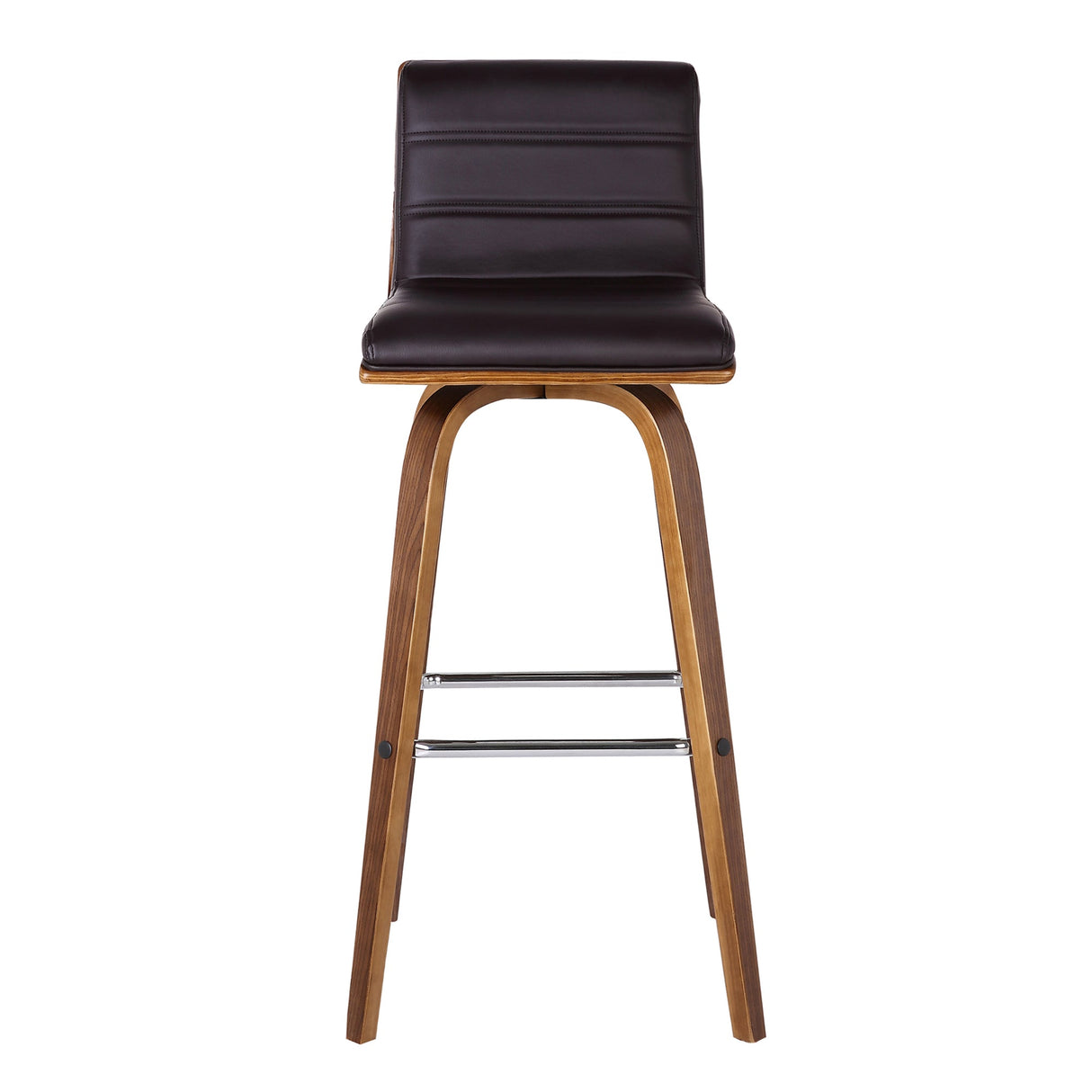 Armen Living Vienna Wood/Faux Leather/Leatherette/Stainless Steel 100% Polyurethane Barstool