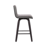 Armen Living Vienna Black Steel,Faux Leather,Plywood 100% Polyurethane Barstool