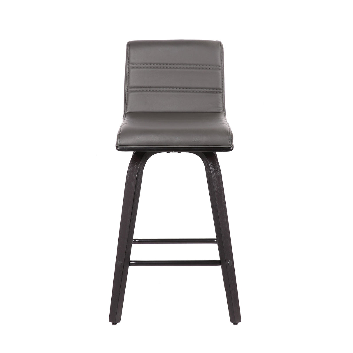 Armen Living Vienna Black Steel,Faux Leather,Plywood 100% Polyurethane Barstool