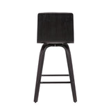 Armen Living Vienna Black Steel,Faux Leather,Plywood 100% Polyurethane Barstool