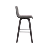 Armen Living Vienna Black Steel,Faux Leather,Plywood 100% Polyurethane Barstool