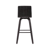 Armen Living Vienna Black Steel,Faux Leather,Plywood 100% Polyurethane Barstool