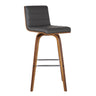 Armen Living Vienna Wood/Faux Leather/Leatherette/Stainless Steel 100% Polyurethane Barstool