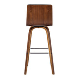 Armen Living Vienna Wood/Faux Leather/Leatherette/Stainless Steel 100% Polyurethane Barstool