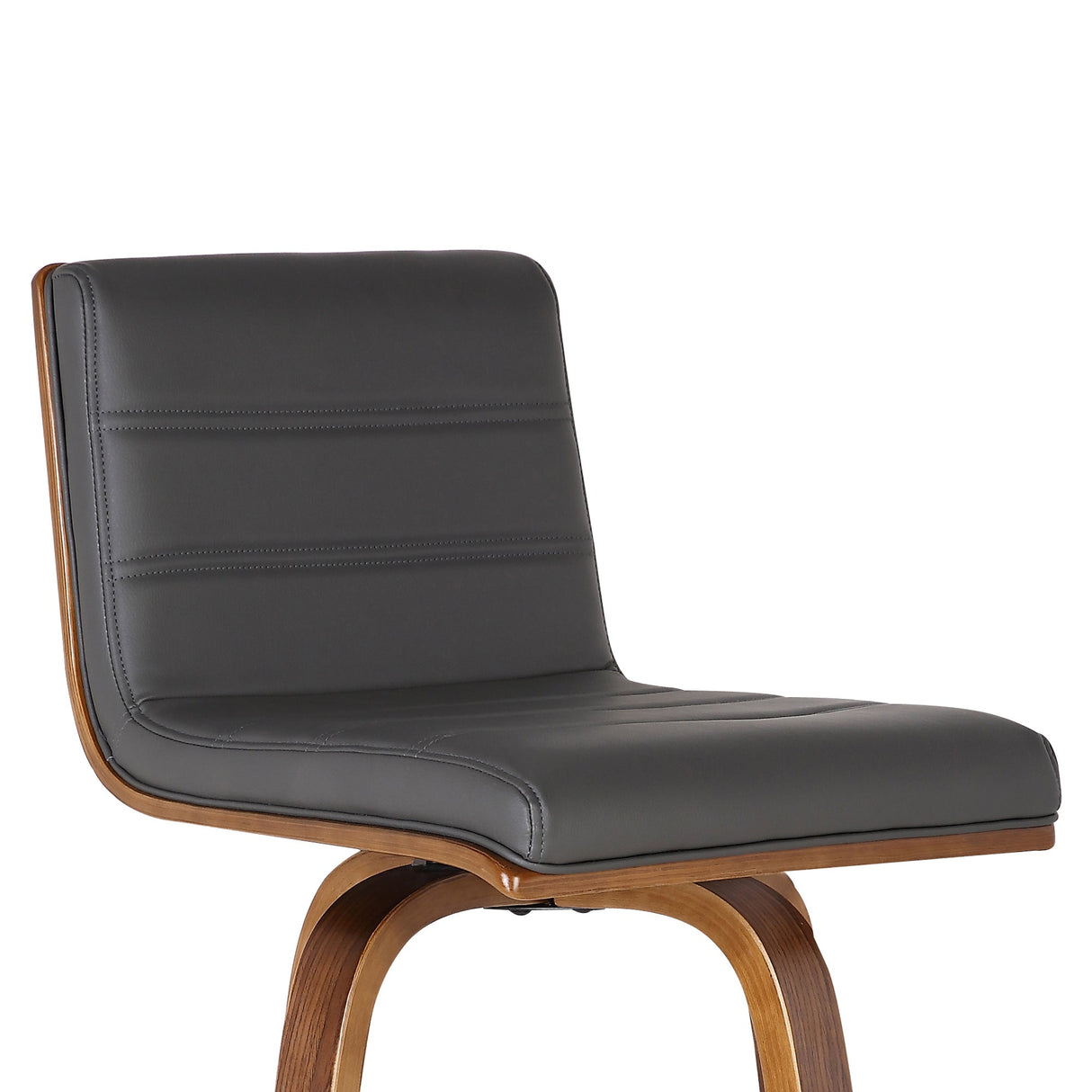 Armen Living Vienna Wood/Faux Leather/Leatherette/Stainless Steel 100% Polyurethane Barstool