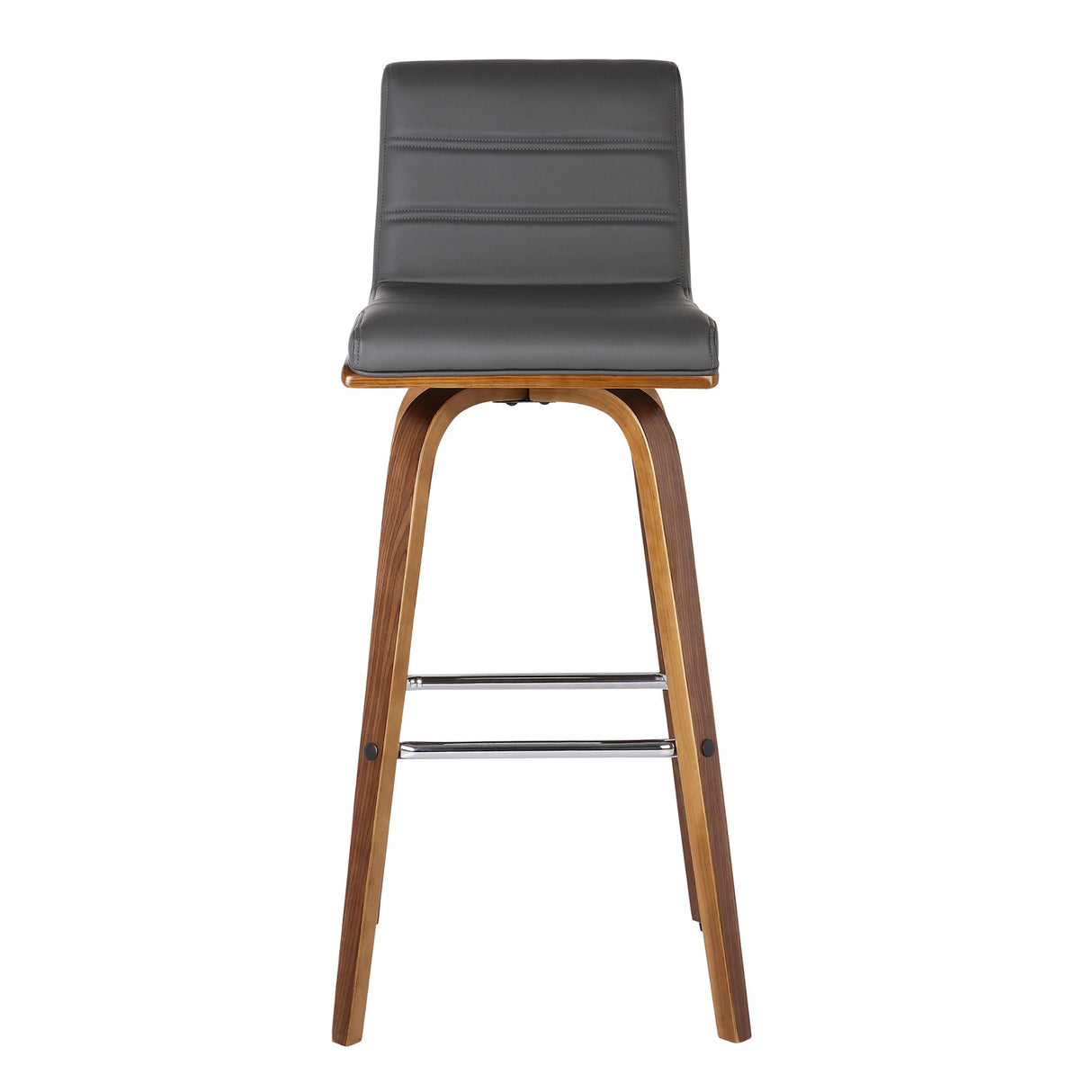 Armen Living Vienna Wood/Faux Leather/Leatherette/Stainless Steel 100% Polyurethane Barstool