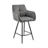 Armen Living Verona Fabric+Metal 100% Polyester Barstool