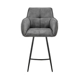 Armen Living Verona Fabric+Metal 100% Polyester Barstool