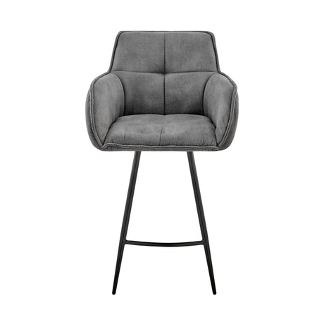 Armen Living Verona Fabric+Metal 100% Polyester Barstool