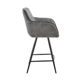 Armen Living Verona Fabric+Metal 100% Polyester Barstool