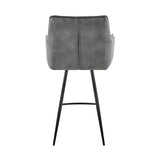 Armen Living Verona Fabric+Metal 100% Polyester Barstool