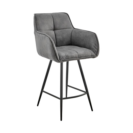 Armen Living Verona Fabric+Metal 100% Polyester Barstool