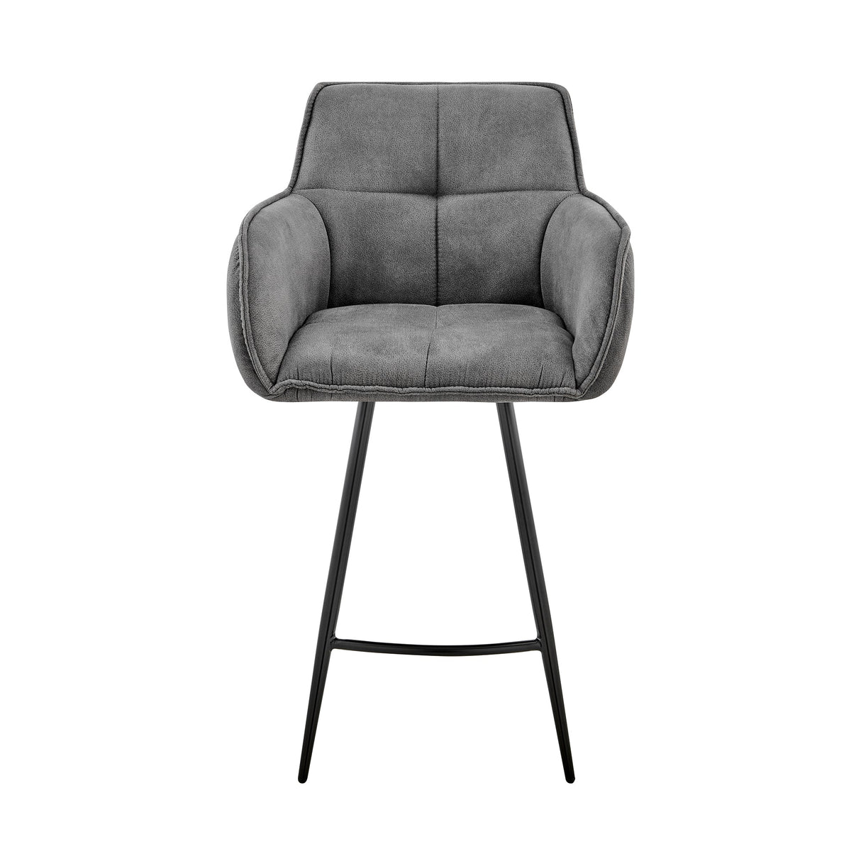 Armen Living Verona Fabric+Metal 100% Polyester Barstool