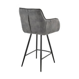 Armen Living Verona Fabric+Metal 100% Polyester Barstool