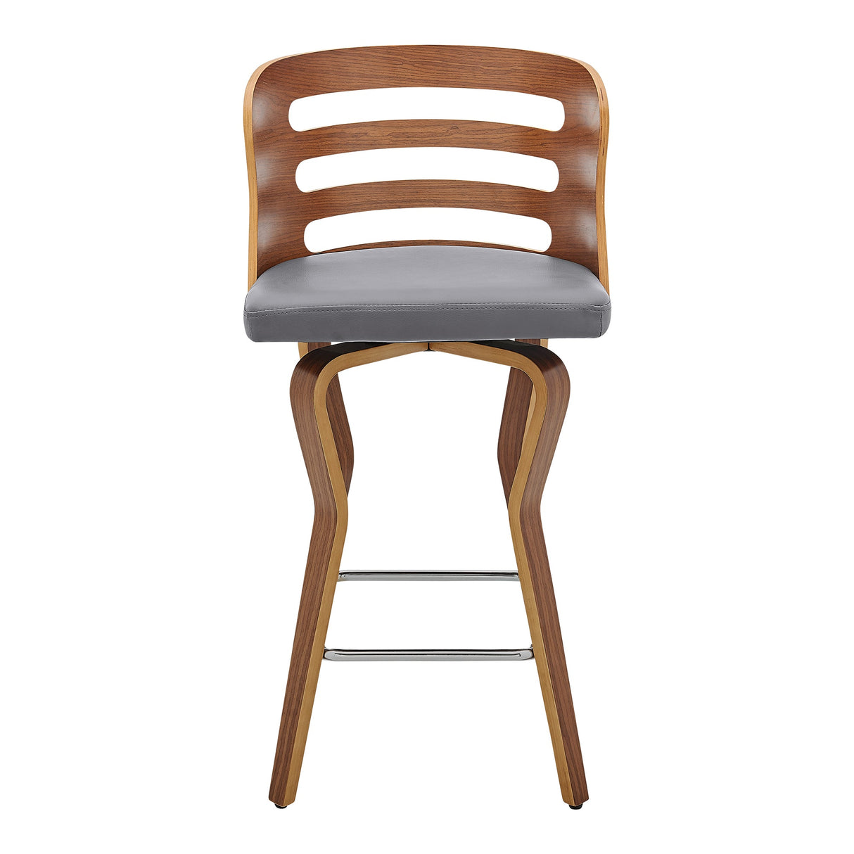 Armen Living Verne Bent Wood/Metal/Faux Leather 100% Polyurethane Barstool