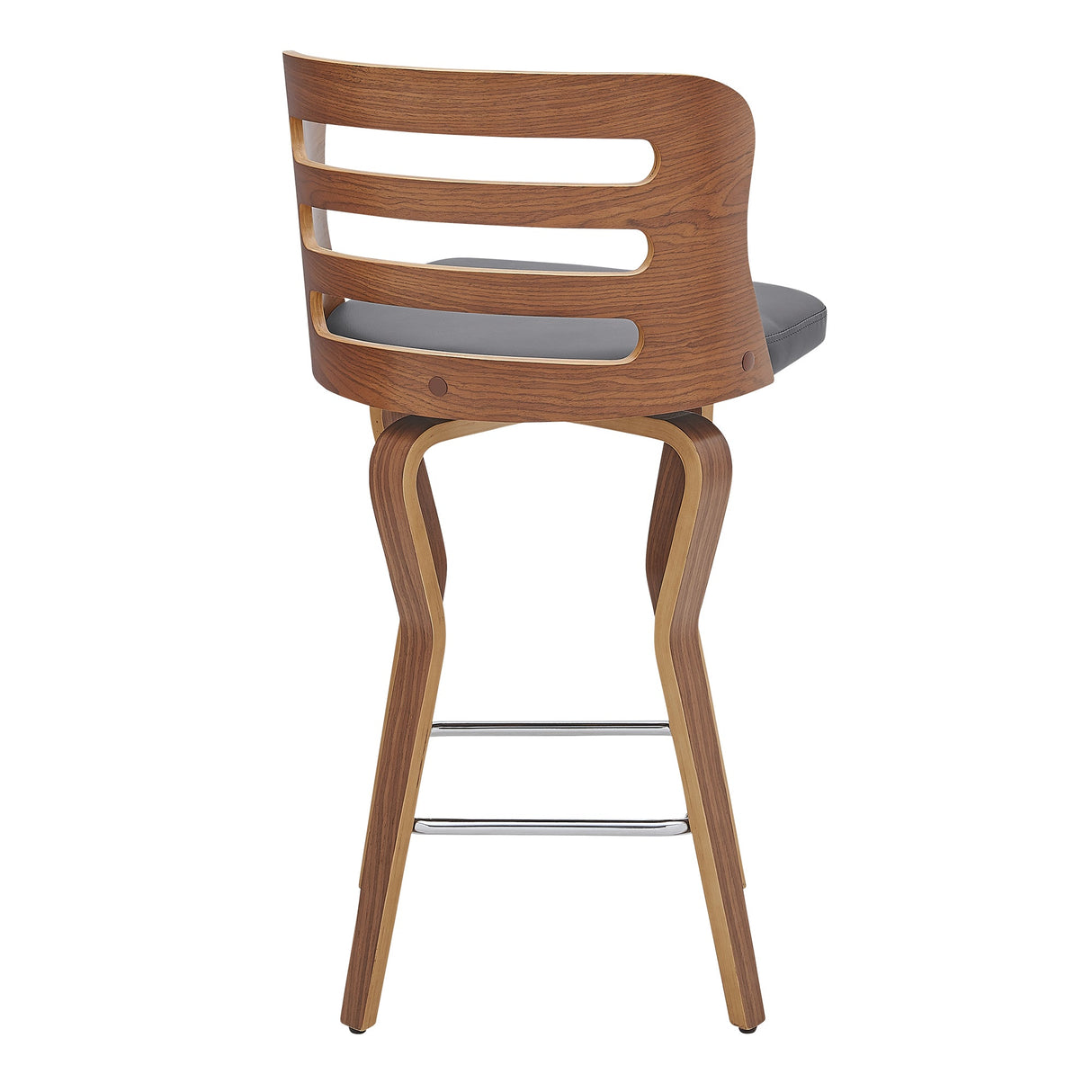 Armen Living Verne Bent Wood/Metal/Faux Leather 100% Polyurethane Barstool