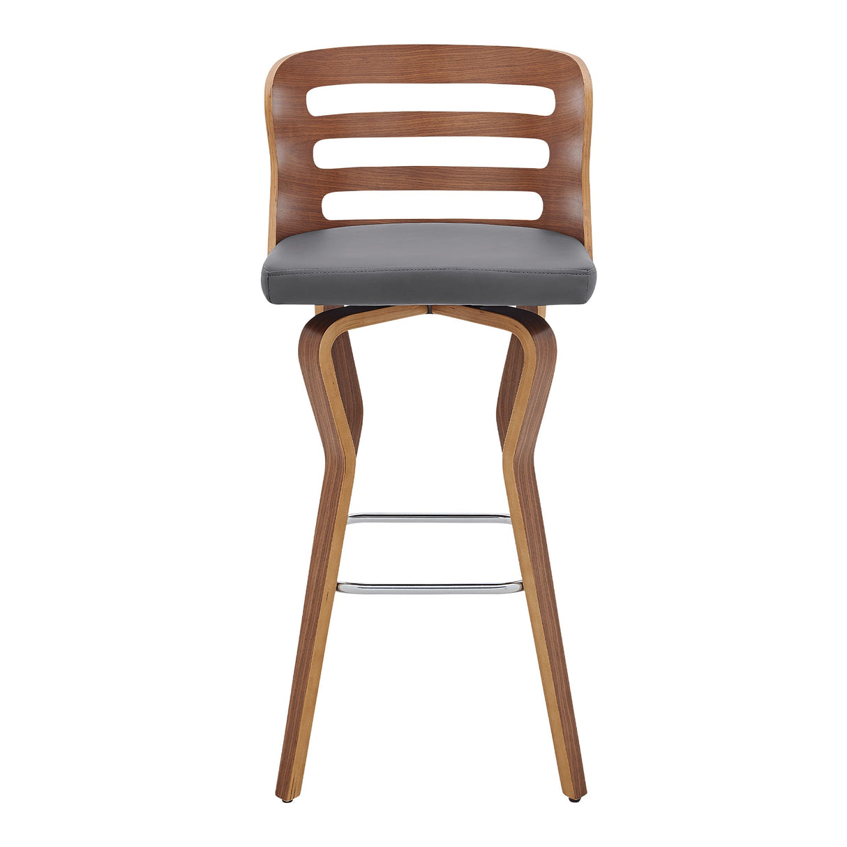 Armen Living Verne Bent Wood/Metal/Faux Leather 100% Polyurethane Barstool