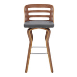 Armen Living Verne Bent Wood/Metal/Faux Leather 100% Polyurethane Barstool