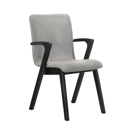 Armen Living Varde Solid Rubberwood + China Ash Veneer 100% Polyester Dining Chair