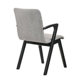 Armen Living Varde Solid Rubberwood + China Ash Veneer 100% Polyester Dining Chair