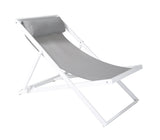 Armen Living Wave Aluminum/Textilene Textilene Outdoor Lounge Chair