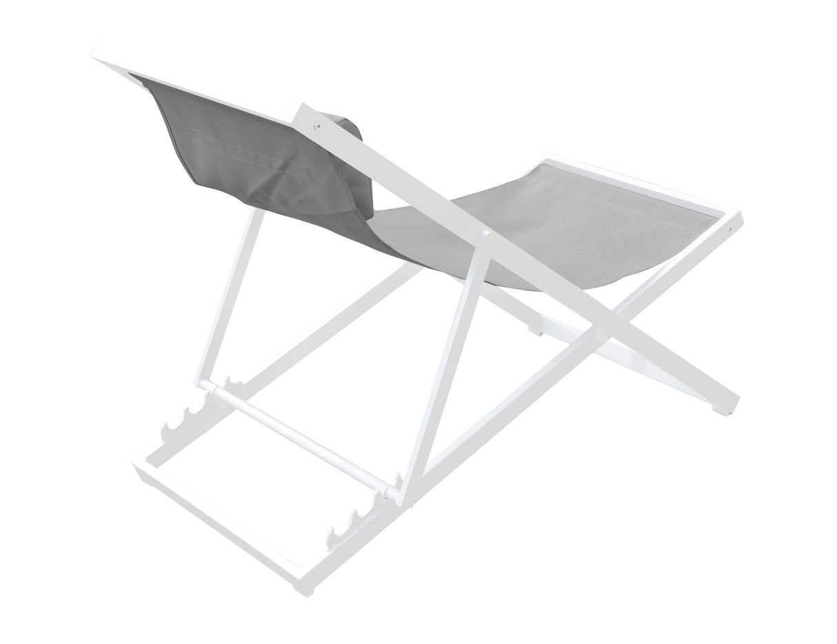 Armen Living Wave Aluminum/Textilene Textilene Outdoor Lounge Chair