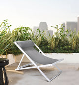 Armen Living Wave Aluminum/Textilene Textilene Outdoor Lounge Chair