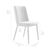 Armen Living Wade Fabric/Sponge/Plywood/Solid Ash 100% Polyester Dining Chair