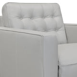 Armen Living Wesley Wood/Foam/Leather/Metal Leather Sofa Chair