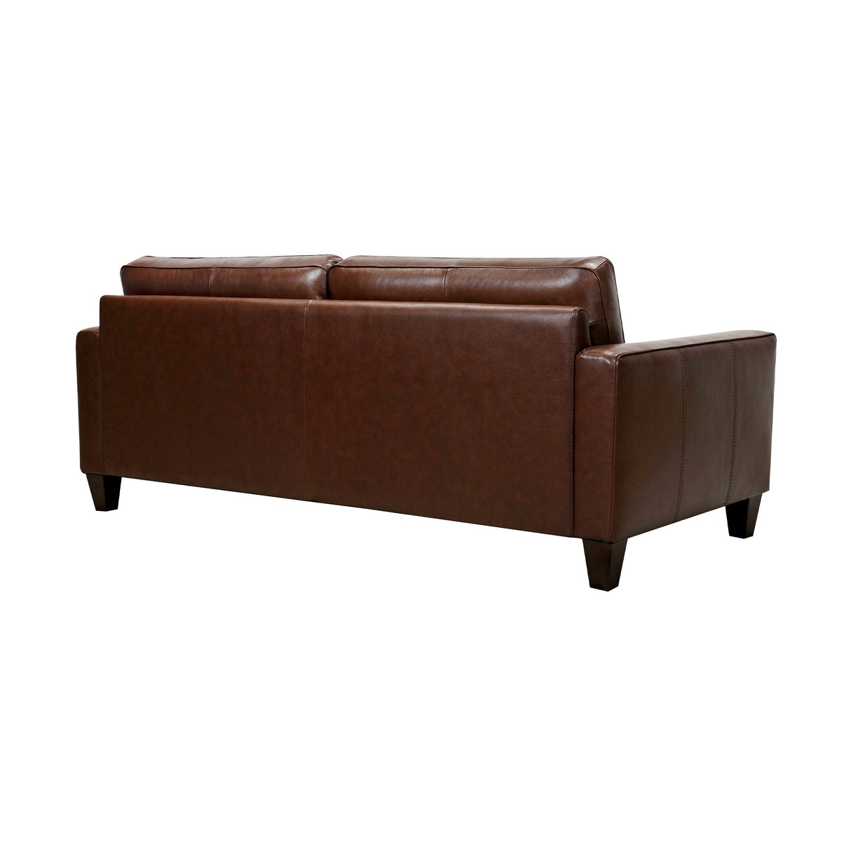 Armen Living Wesley Wood/Foam/Leather/Metal Leather Sofa