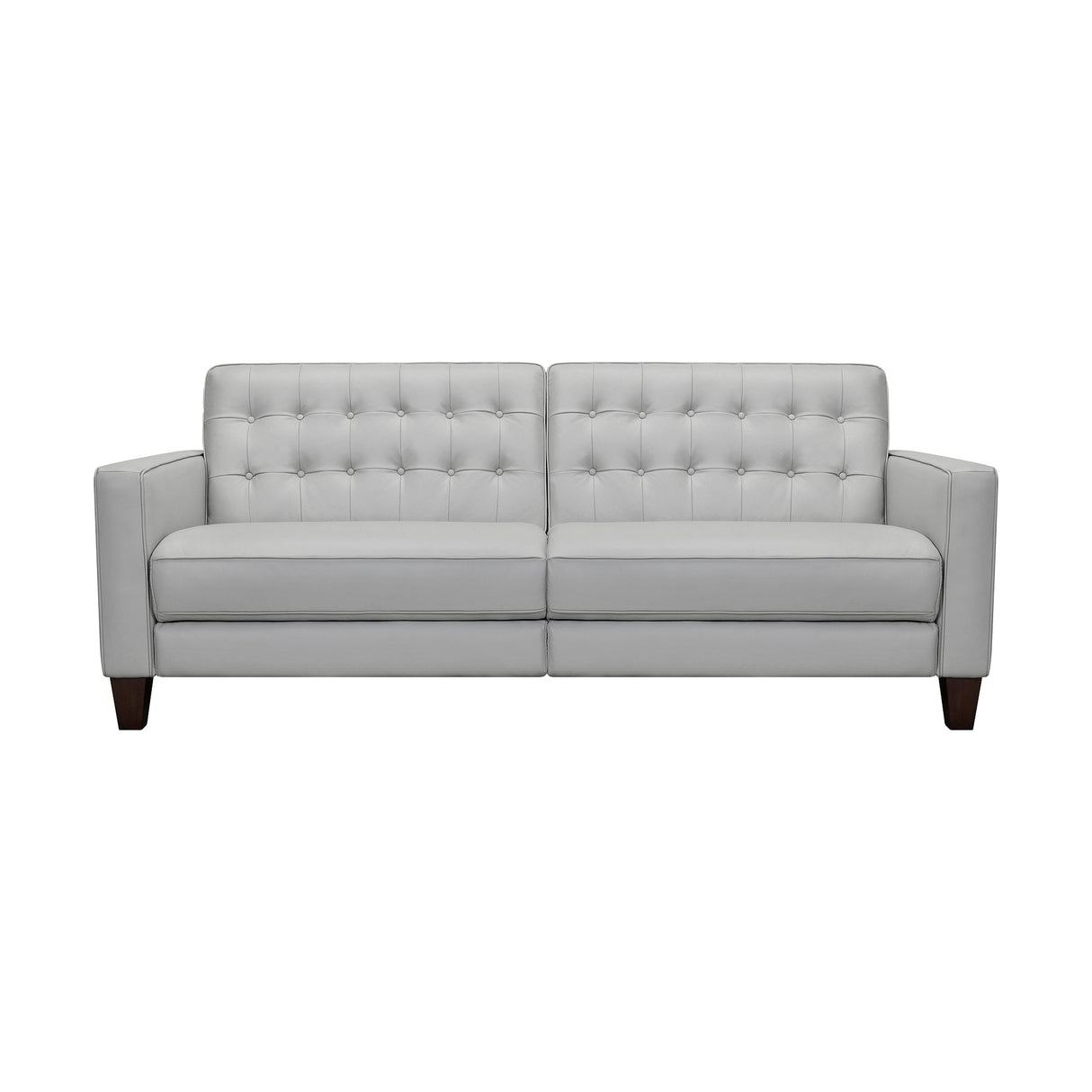 Armen Living Wesley Wood/Foam/Leather/Metal Leather Sofa