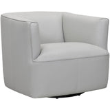 Armen Living Whitney Wood/Foam/Leather/Metal Leather Swivel Chair