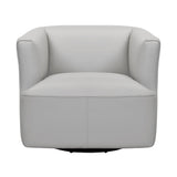 Armen Living Whitney Wood/Foam/Leather/Metal Leather Swivel Chair