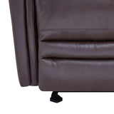 Armen Living Wolfe Wood/Foam/Leather/Poly Soft Fabric/Metal 100% Genuine Leather Recliner