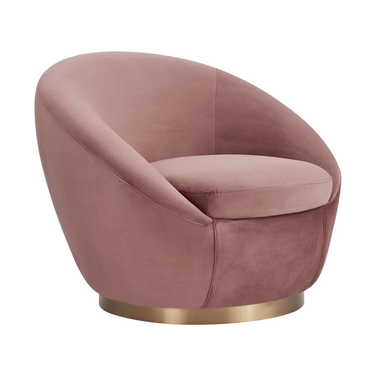 Armen Living Yves Eucalyptus/Carb P2 Plywood,Z-Spring,Foam,Fabric,Metal Rotation Base 100% Polyester Swivel Chair