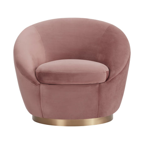 Armen Living Yves Eucalyptus/Carb P2 Plywood,Z-Spring,Foam,Fabric,Metal Rotation Base 100% Polyester Swivel Chair