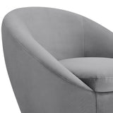 Armen Living Yves Eucalyptus/Carb P2 Plywood,Z-Spring,Foam,Fabric,Metal Rotation Base 100% Polyester Swivel Chair