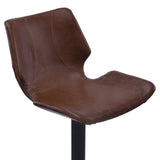 Armen Living Zuma Matte Black Metal Finish/Faux Leather/Leatherette 100% Polyurethane Barstool