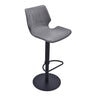 Armen Living Zuma Matte Black Metal Finish/Faux Leather/Leatherette 100% Polyurethane Barstool