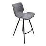 Armen Living Zurich Matte Black Metal Finish/Faux Leather/Leatherette 100% Polyurethane Barstool