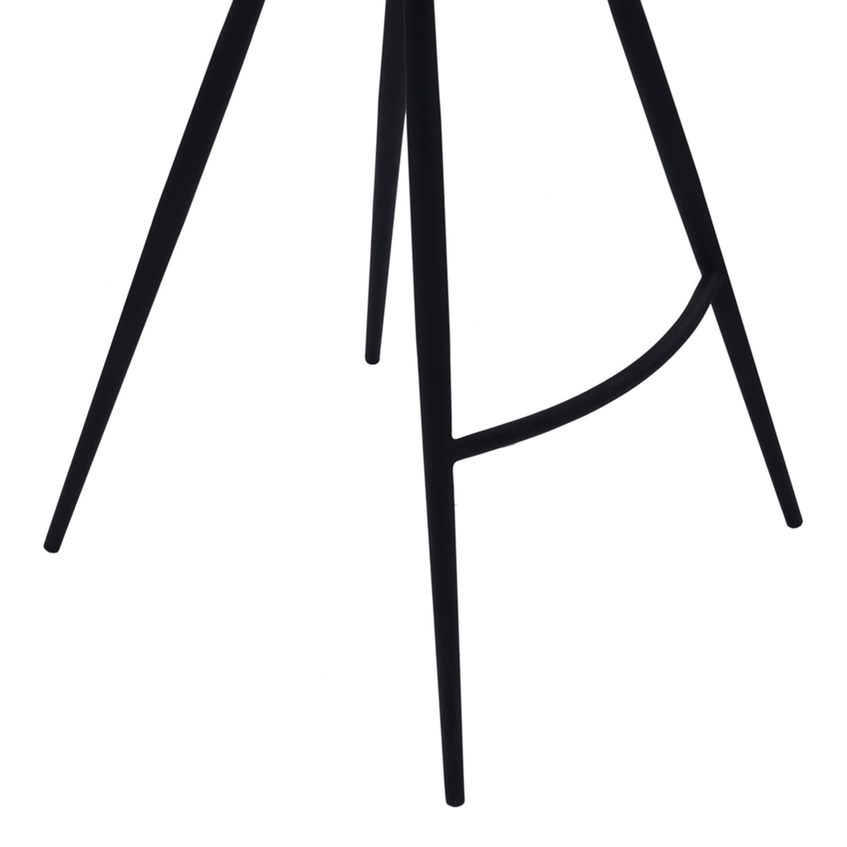 Armen Living Zurich Matte Black Metal Finish/Faux Leather/Leatherette 100% Polyurethane Barstool