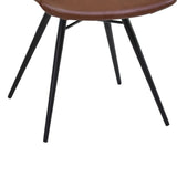 Armen Living Zurich Matte Black Metal Finish/Faux Leather/Leatherette 100% Polyurethane Dining Chair